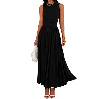 Elegantes Damen-Maxikleid mit U-Boot-Ausschnitt