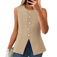 &lt;&lt;&lt;&lt;&lt;t42&gt;41&gt;23&gt;8&gt;0&gt;nzugweste  für  Damen  mit Rundhalsausschnitt und  Knopfleiste