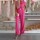 Ä&lt;&lt;&lt;&lt;t48&gt;28&gt;24&gt;1&gt;melloser  Damen-Jumpsuit mit Wasserfallausschnitt