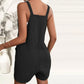 Damen lässiger ärmelloser Jumpsuit mit Shorts