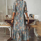 Boho-Kleid mit V-Ausschnitt und Volants