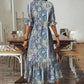 Boho-Kleid mit V-Ausschnitt und Volants