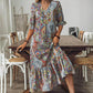 Boho-Kleid mit V-Ausschnitt und Volants