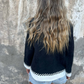 Cardigan mit Knöpfen und Farbkontrast