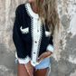 Cardigan mit Knöpfen und Farbkontrast