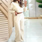 Damen-Zweiteiler: Sweatshirt & Hose mit hohem Bund