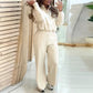 Damen-Zweiteiler: Sweatshirt & Hose mit hohem Bund