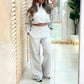 Damen-Zweiteiler: Sweatshirt & Hose mit hohem Bund