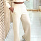 Damen-Zweiteiler: Sweatshirt & Hose mit hohem Bund