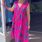 Ärmelloses Maxikleid für Damen mit Print