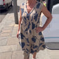 Ärmelloses Maxikleid für Damen mit Print