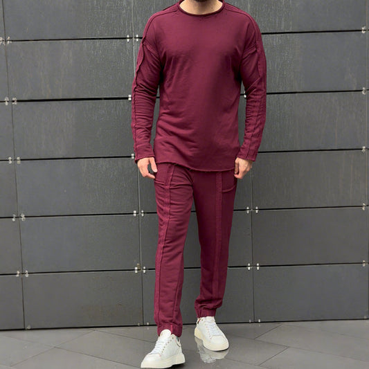 Weiches Freizeit-Set aus Oberteil und Hose für Herren