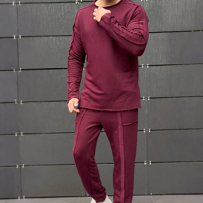 Weiches Freizeit-Set aus Oberteil und Hose für Herren