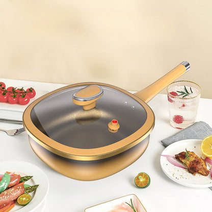 🍳✨ Antihaft-Topf aus Titanlegierung, 12 Zoll, mit Deckel 🍲💫
