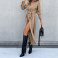 Damen-Langarm-Hemdblusenkleid