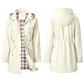 Damen Trenchcoat Neu – Wasserabweisende Übergangsjacke mit Kariertem Innenfutter, Elegante Herbstjacke