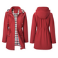 Damen Trenchcoat Neu – Wasserabweisende Übergangsjacke mit Kariertem Innenfutter, Elegante Herbstjacke