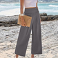 Lässige, hochtaillierte Cropped-Hose mit geradem Bein für Damen