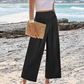 Lässige, hochtaillierte Cropped-Hose mit geradem Bein für Damen