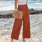 Lässige, hochtaillierte Cropped-Hose mit geradem Bein für Damen