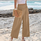 Lässige, hochtaillierte Cropped-Hose mit geradem Bein für Damen