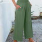 Lässige, hochtaillierte Cropped-Hose mit geradem Bein für Damen