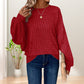 Rippstrick-Pullover mit lockerer Passform für Damen