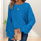 Rippstrick-Pullover mit lockerer Passform für Damen