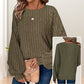 Rippstrick-Pullover mit lockerer Passform für Damen