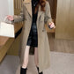 Eleganter Trenchcoat mit Kunstplüschfutter für Damen