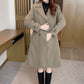 Eleganter Trenchcoat mit Kunstplüschfutter für Damen