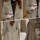 Eleganter Trenchcoat mit Kunstplüschfutter für Damen
