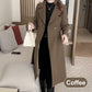 Eleganter Trenchcoat mit Kunstplüschfutter für Damen