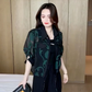 Damen Chiffonbluse mit Blumenmuster