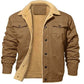 Herren Retro Western Winter Fleece Jacke