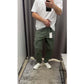 Casual Herren-Cargohose in Uni-Farben