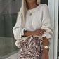 Women's Solid Round-Neck Knit Sweater