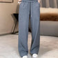 Damen-Set: Kurzes Sweatshirt mit Stehkragen und Weitbeinhose