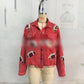 Cordjacke für Damen mit Fußball-Pailletten-Aufnäher