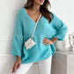 Gemütlicher Damen-Pullover mit V-Ausschnitt