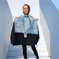 Stylische Frauen-Jacke mit Patchwork-Design und langen Ärmeln