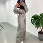 Damen lässiges 2-teiliges Set mit Reißverschluss