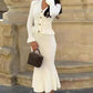 Strick-Zweiteiler: Figurbetontes Top & Fishtail-Bodycon-Rock