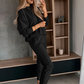 Bequemes 2-teiliges Sweatshirt- und Jogginghosen-Set für Damen