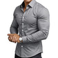 🔥Black-Friday-Mega-Angebot – 50 % Rabatt!🔥Herren Langarmhemd mit Stehkragen in Uni