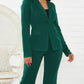 💖Damen Business Solid Blazer & Hose 2-teiliges Set