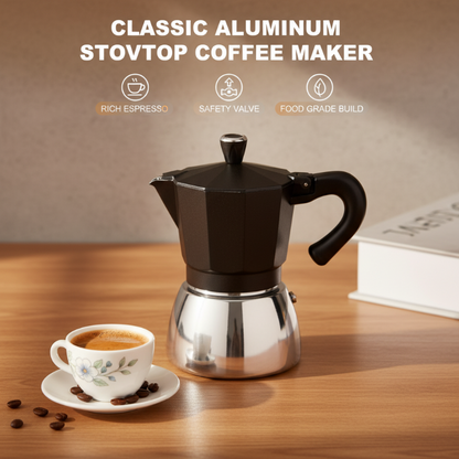 Classic Aluminum Stovetop Coffee Maker